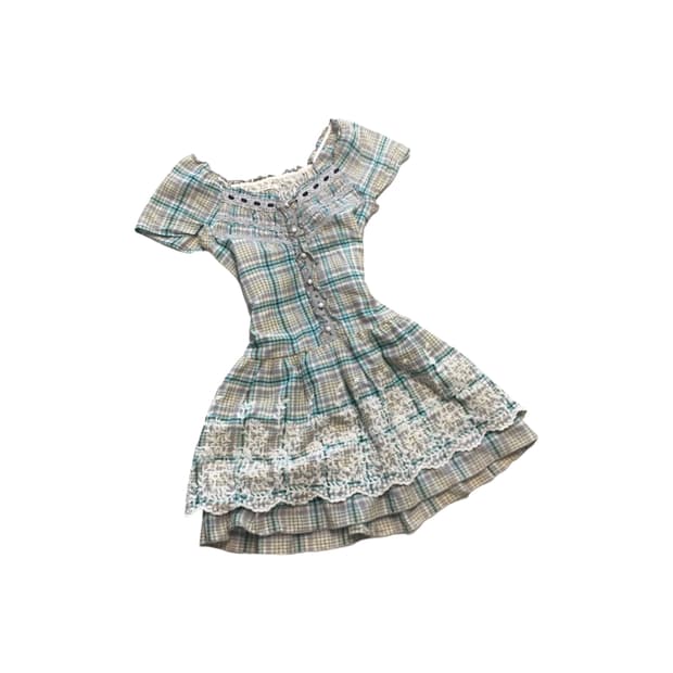 빈티지 엑시즈팜 민트맛 원피스