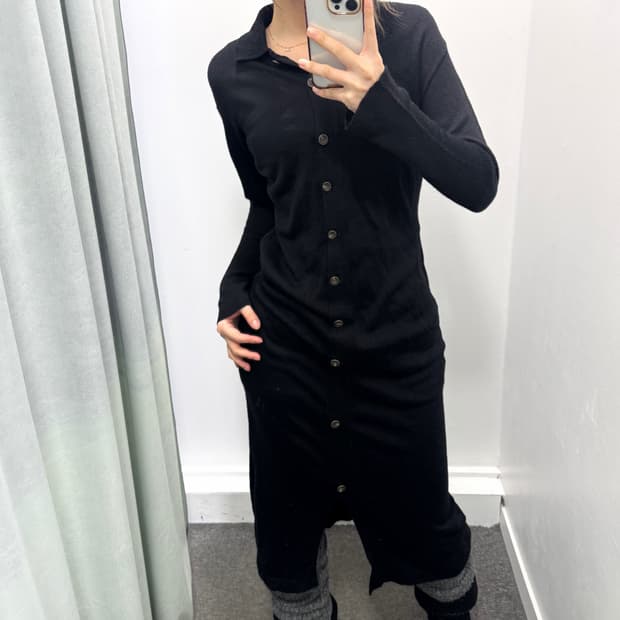 니콜 블랙 롱 가디건