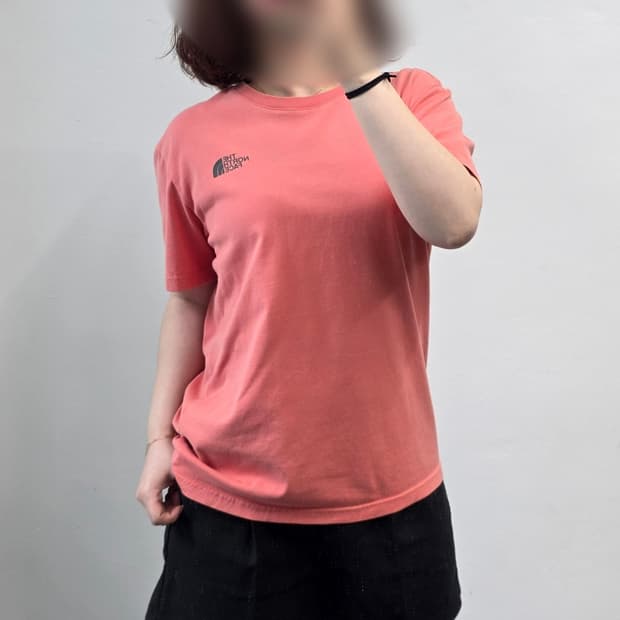 [프립]노스페이스 반팔티 코랄 핑크