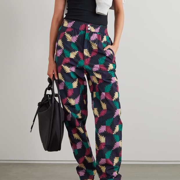 이자벨마랑22 패턴 멀티컬러 팬츠