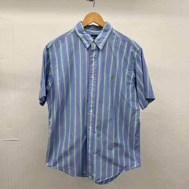 [XL] POLO STRIPE 1/2 SOLID SHIRT