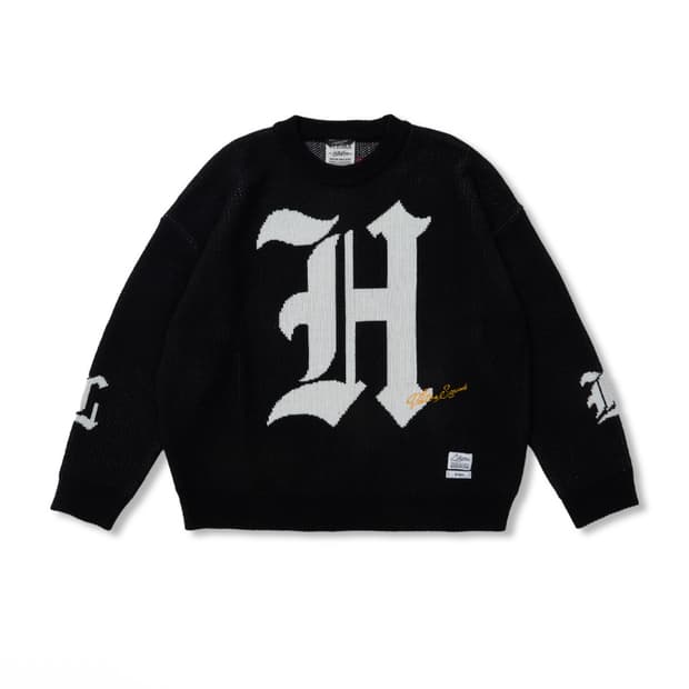 스티그마 오버사이즈 크루넥 블랙 니트 XL