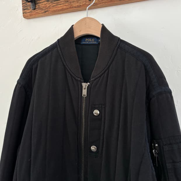 Polo 폴로 랄프로렌 신형 블랙 코튼 봄버 자켓