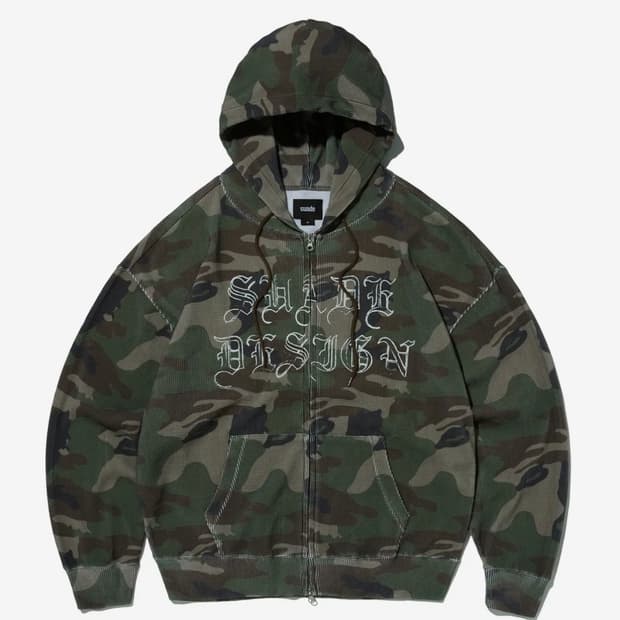 스웨이드 THERMAL CAMO HOOD ZIP UP [CAMO] M