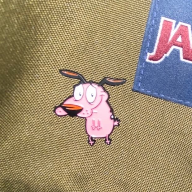 겁쟁이강아지커리지 뱃지