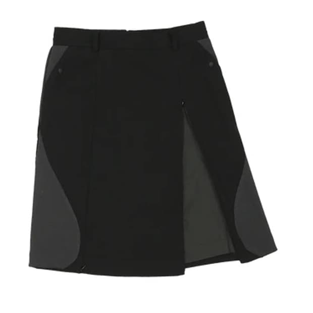 오호스 ojos 레그워머 미디스커트 블랙