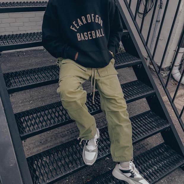 피어오브갓 7TH 밀리터리 카고 팬츠 아미 그린