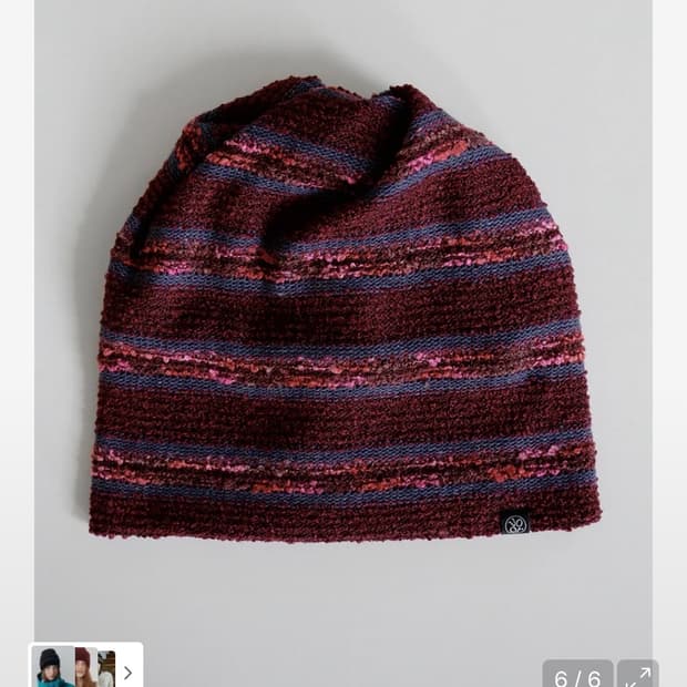 보르 니트 모자 비니 &넥 워머 [버건디]