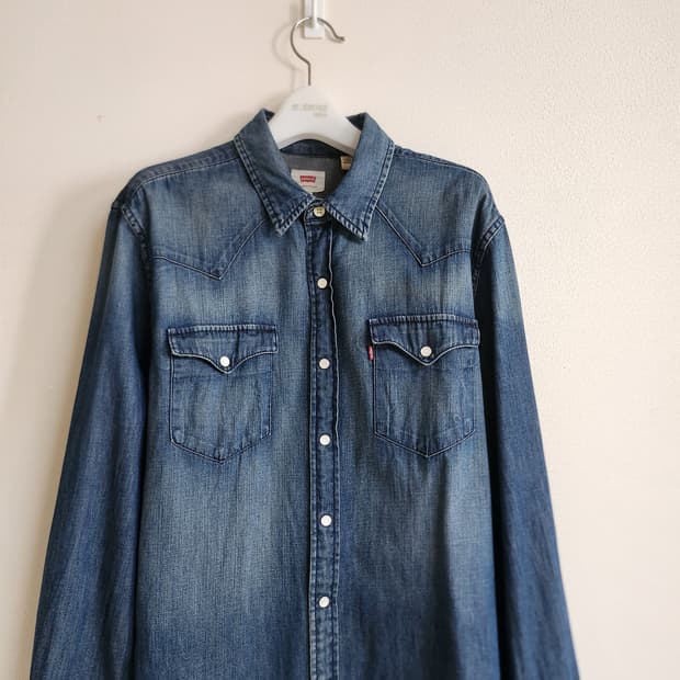 리바이스 웨스턴데님셔츠 (M