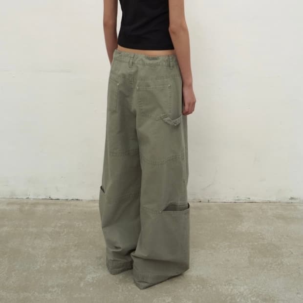 엘씨디씨 티엠 : WASHED STRING WIDE-LEG TROUSER