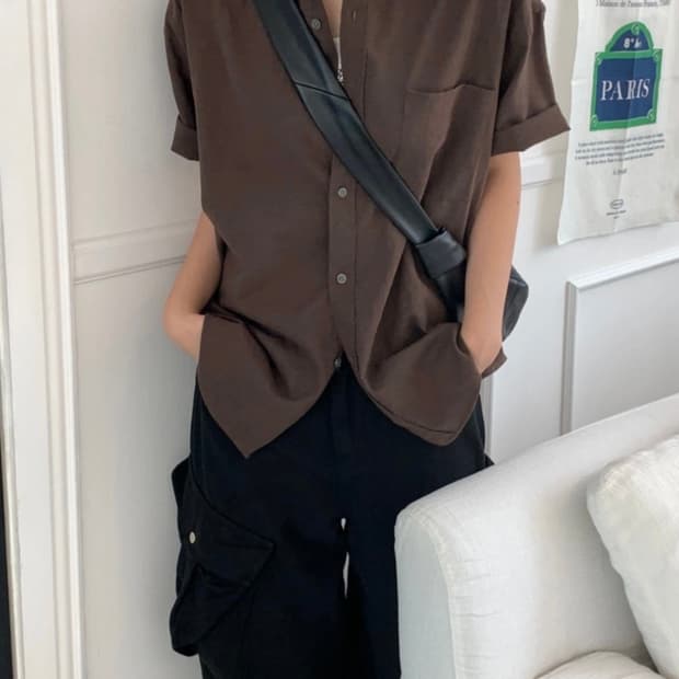 피넛데이즈 스테디 린넨 하프 남방