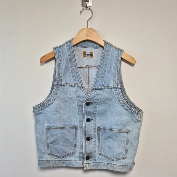 랭글러Wrangler 투포켓 데님 베스트 M - T193