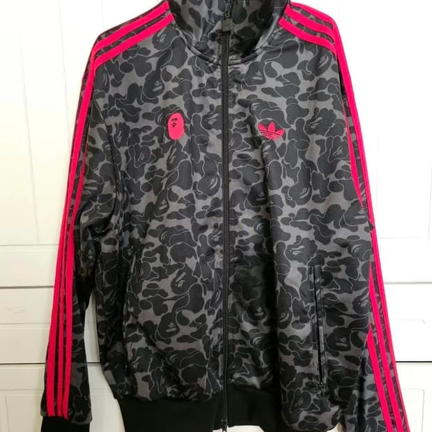 베이프 아디다스 져지 트랙탑 흑계