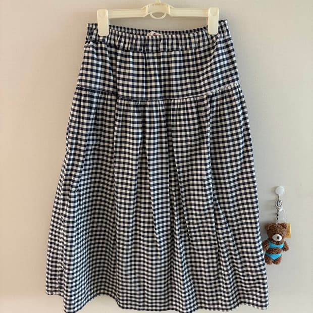 빈티지 네이비 스커트 
