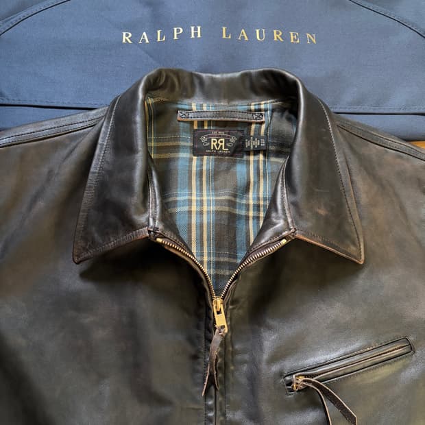 RRL 레더 뉴스보이 자켓 xl