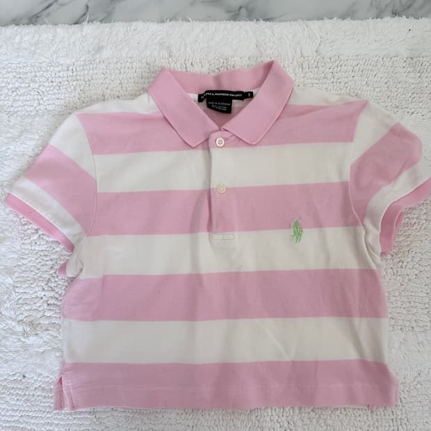 폴로 랄프로렌 크롭 카라 티셔츠 Small