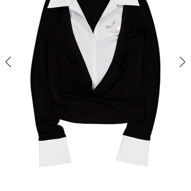 무신사 셋업이엑스이 SHIRT LAYERED TOP / BLACK