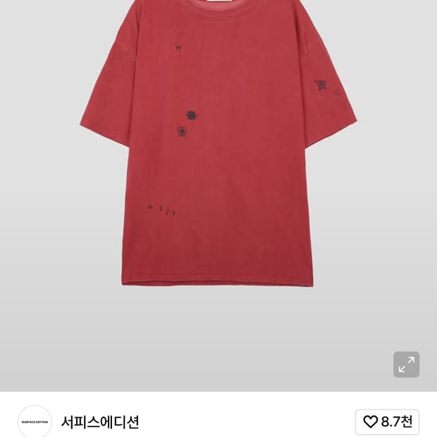 서피스에디션 타투 티셔츠