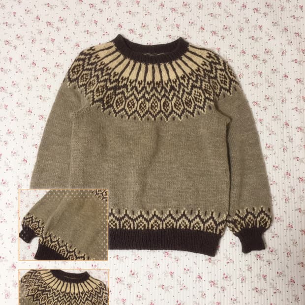 빈티지 모리걸 노르딕 니트