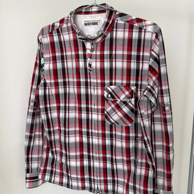 빈티지 체크 셔츠자켓