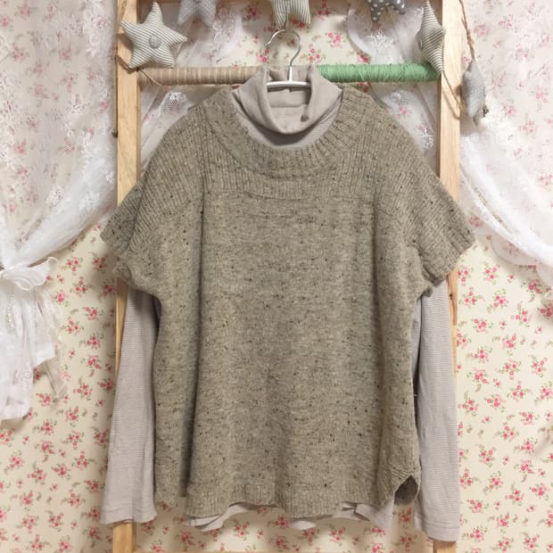 빈티지 모리걸 쿠라시캐쥬얼 반팔 니트