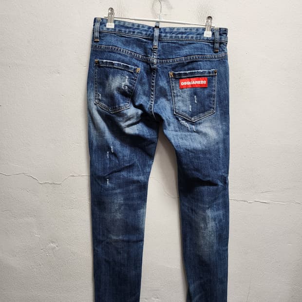 디스퀘어드2 레드패치 데님 청바지
