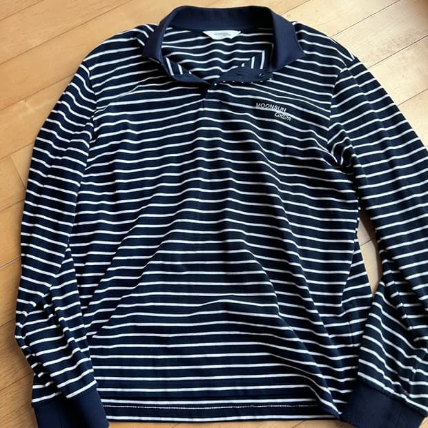 문선 스트라이프 pk 셔츠 L