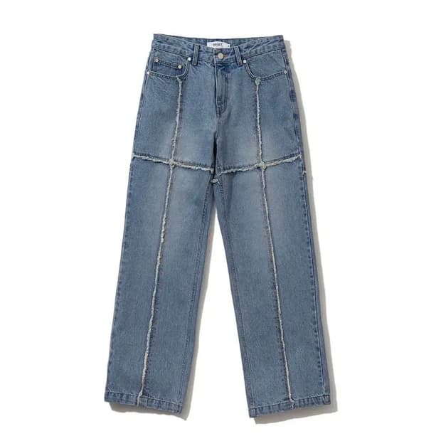 데케트 심 크로스 연청 데님 청바지 28