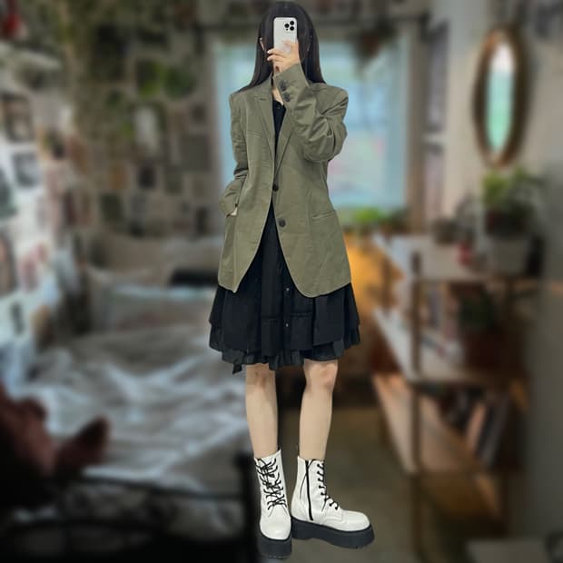 휴고보스 히든버튼 블레이저