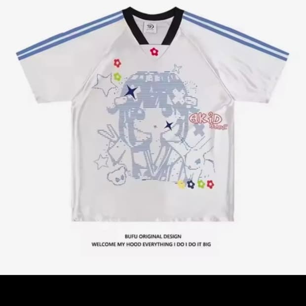 애니메이션 일러스트 박시핏 티셔츠