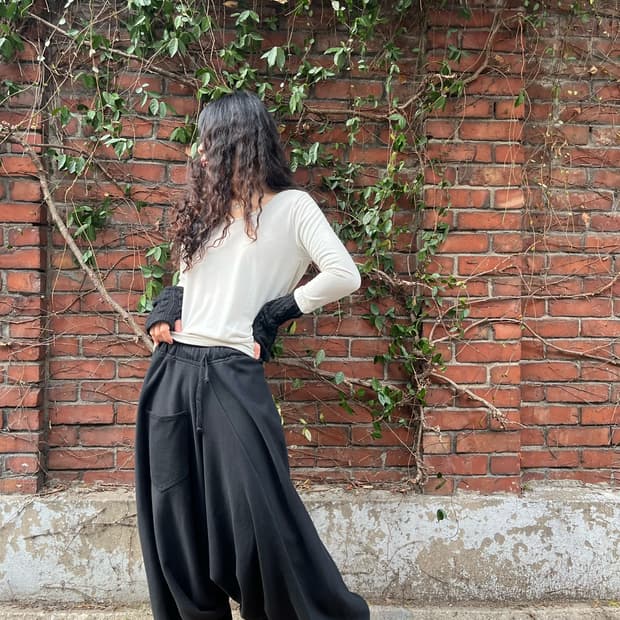 블랙 히피 무드 사무엘 팬츠