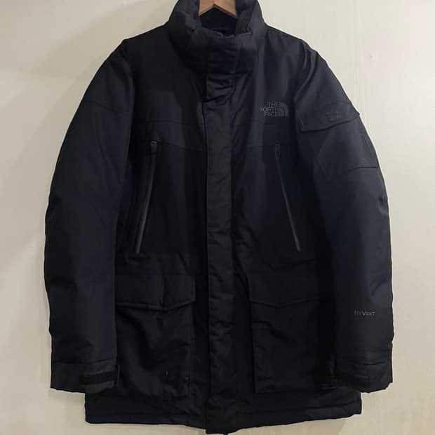 노스페이스 하이벤트 구스다운 패딩 파카 블랙