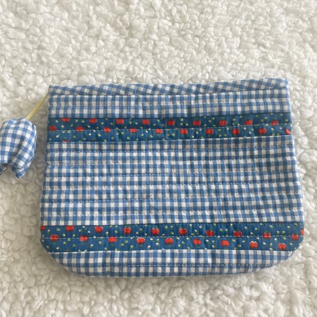 모리걸 빈티지 사과 파우치 🍎🍏🩵