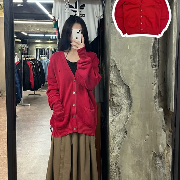 폴로 랄프로렌 가디건 레드 100 #csz2797