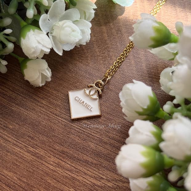 화이트) 샤넬 다이아몬드 골드 목걸이