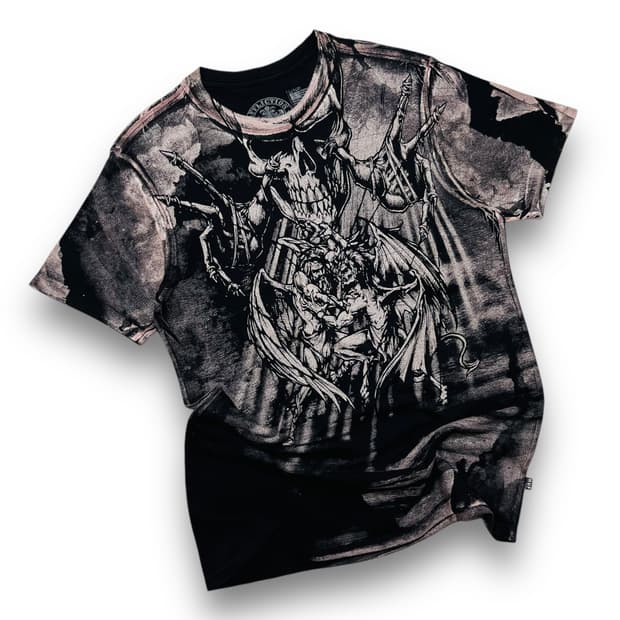 Affliction Puppet Master Skull T-shirt