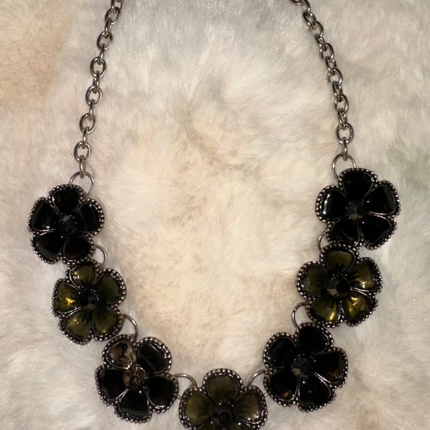 오리엔탈 고스펑크 빈티지 녹색 목걸이