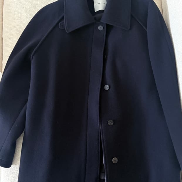 le17septembre 르셉템버 래글런 하프코트 네이비