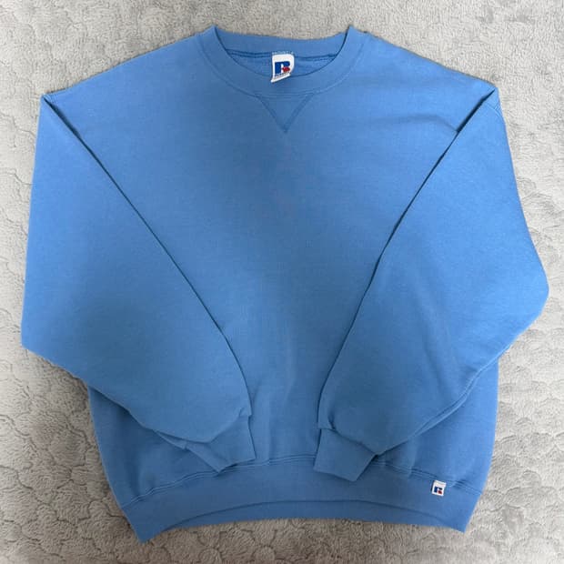 90s 빈티지 러셀 애슬레틱 스웻셔츠 스카이블루