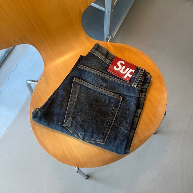 슈프림 인디고 데님 팬츠