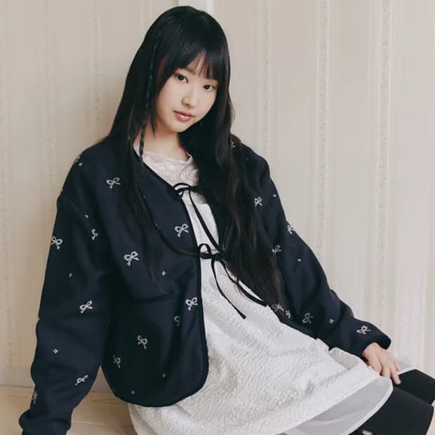 셀리테일즈 리본 아우터