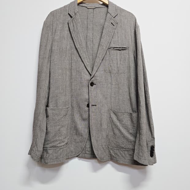 타임 체크 패턴 남성 자켓 모마혼방110