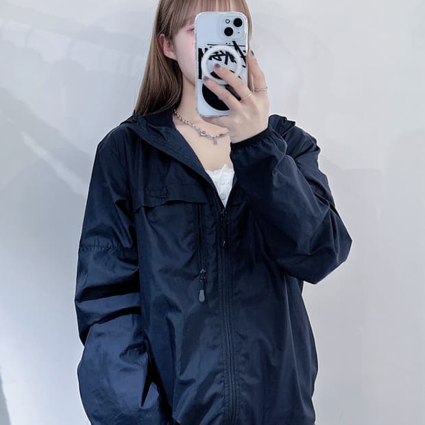 나이키 블랙 스우시 바람막이