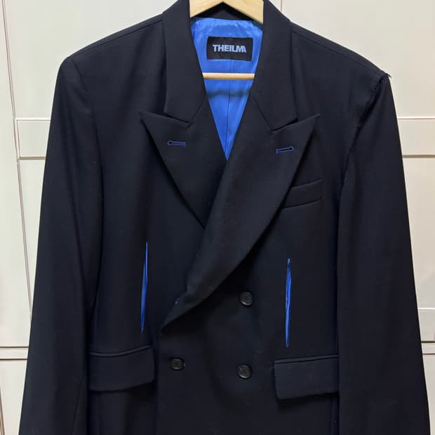 THEILMA 더블 버튼 블랙 자켓