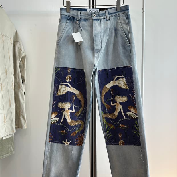 로에베 메르메이드 패치워크 데님 팬츠