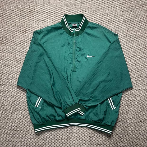 나이키 90s 빅로고 반집업 웜업 그린 XXL