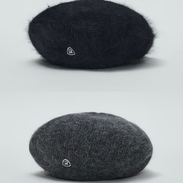 다이애그널 앙고라 베레모 블랙, 그레이