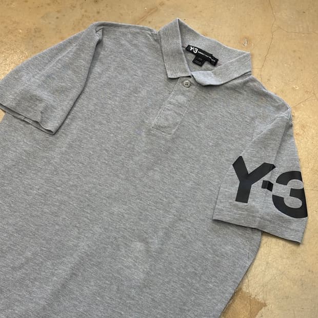 M 아디다스 x Y-3 그레이 카라티셔츠