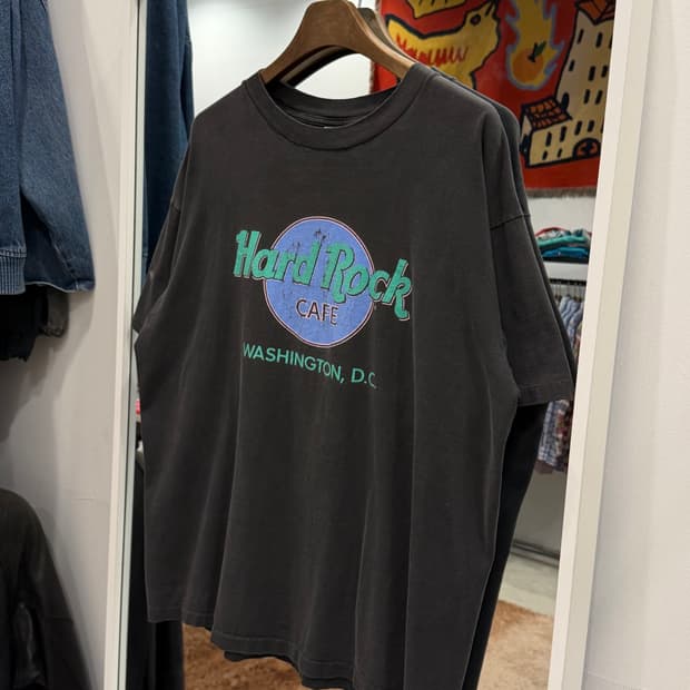 90s Hard Rock Cafe 페이딩 반팔 티셔츠 (made USA)