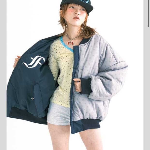 샵페어리 봄버자켓 네이비